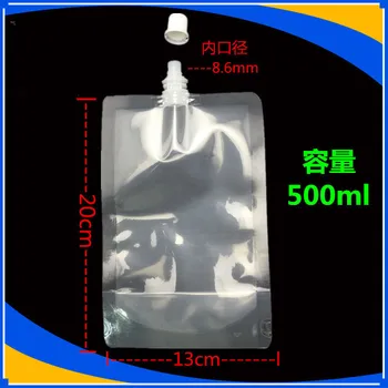 13*20cm 500ml 50Pcs Jelly Liquid Clear Plastic Doypack Spout Packing Bag Drinking Wine Empty Stand Up PE Poly Package Pocket
13*20cm 500ml 50Pcs Jelly Liquid Clear Plastic Doypack Spout Packing Bag Drinking Wine Empty Stand Up PE Poly Package Pocket