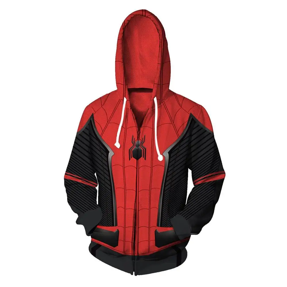 Ultimate Spider Man Costume far from home Sweatshirts Cosplay 3D Digital Print Spiderman Hooded Long Sleeve Zippered Sweatshirt
Ultimate Spider Man Costume far from home Sweatshirts Cosplay 3D Digital Print Spiderman Hooded Long Sleeve Zippered Sweatshirt