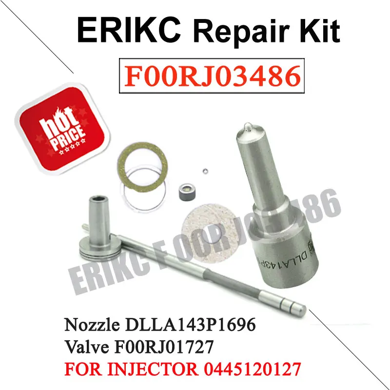 ERIKC F00RJ03486 Fuel Injector Repair Kits Nozzle DLLA143P1696 Valve F00RJ01727 Shim Overhaul Kit for WEICHAI 612630090012
ERIKC F00RJ03486 Fuel Injector Repair Kits Nozzle DLLA143P1696 Valve F00RJ01727 Shim Overhaul Kit for WEICHAI 612630090012