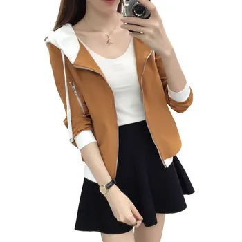 NEW Short Jacket Women Spring Autumn 2019 Loose long-Sleeve Hooded Zipper Pocket Solid Casual Jackets Coat Female Outwear Tops
NEW Short Jacket Women Spring Autumn 2019 Loose long-Sleeve Hooded Zipper Pocket Solid Casual Jackets Coat Female Outwear Tops