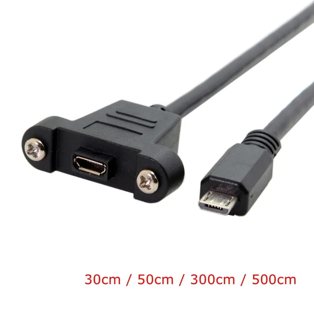 Micro USB 2.0 5pin & Mini-USB 5pin Mini USB 2.0 Male to Female connector adapter Cable 30cm 50cm 3m 5m With Panel Mount Hole
Micro USB 2.0 5pin & Mini-USB 5pin Mini USB 2.0 Male to Female connector adapter Cable 30cm 50cm 3m 5m With Panel Mount Hole
