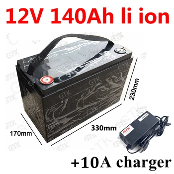 GTK waterproof 12v 140ah lithium ion Rechargeable 12V li ion 18650 BMS 3S for Inverter solar energy golf cart EV + 10A Charger
GTK waterproof 12v 140ah lithium ion Rechargeable 12V li ion 18650 BMS 3S for Inverter solar energy golf cart EV + 10A Charger