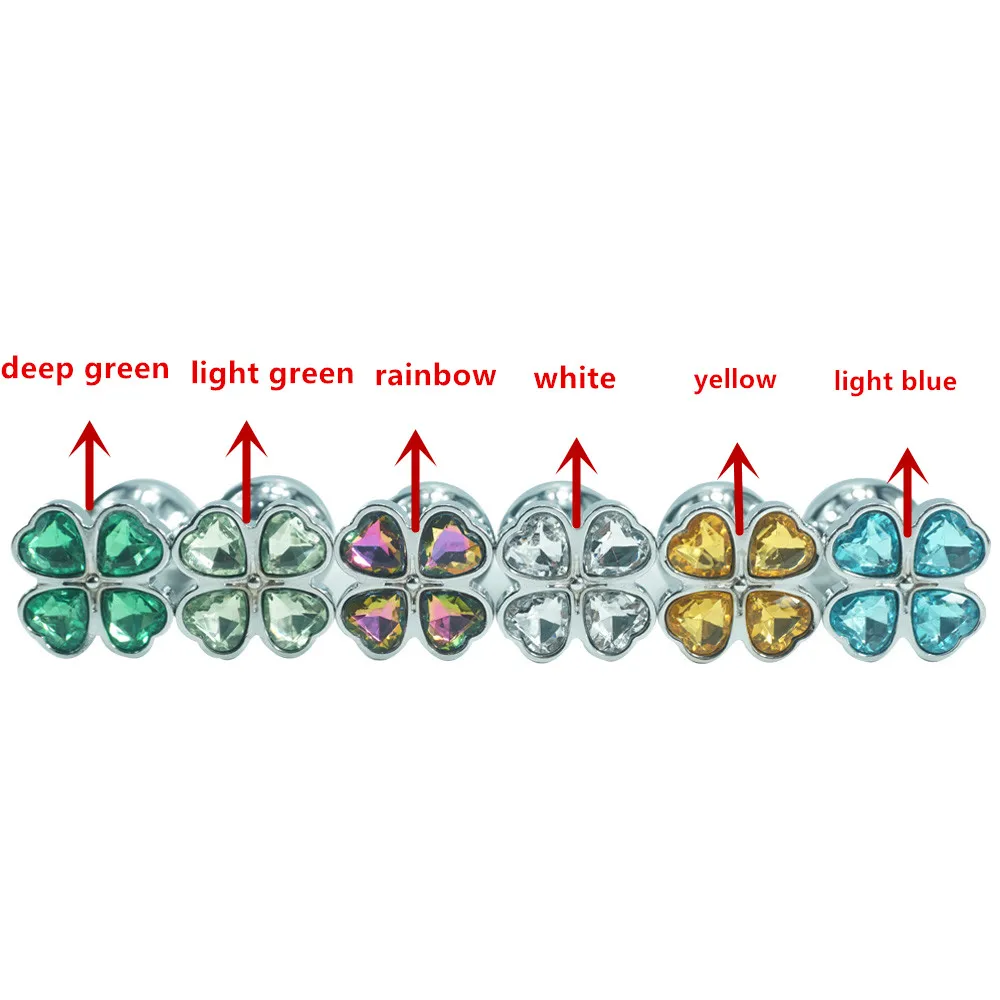 New Dia 26mm length 67mm small size four leaf cover Metal Anal butt plug jewelry anal beads dildo Sex toys for men women 6