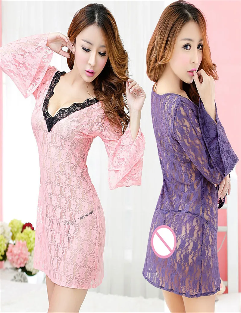 Sexy Full Slips Intimates For Women lace perspective sexy costumes temptation robe nightclub uniforms romper
Sexy Full Slips Intimates For Women lace perspective sexy costumes temptation robe nightclub uniforms romper