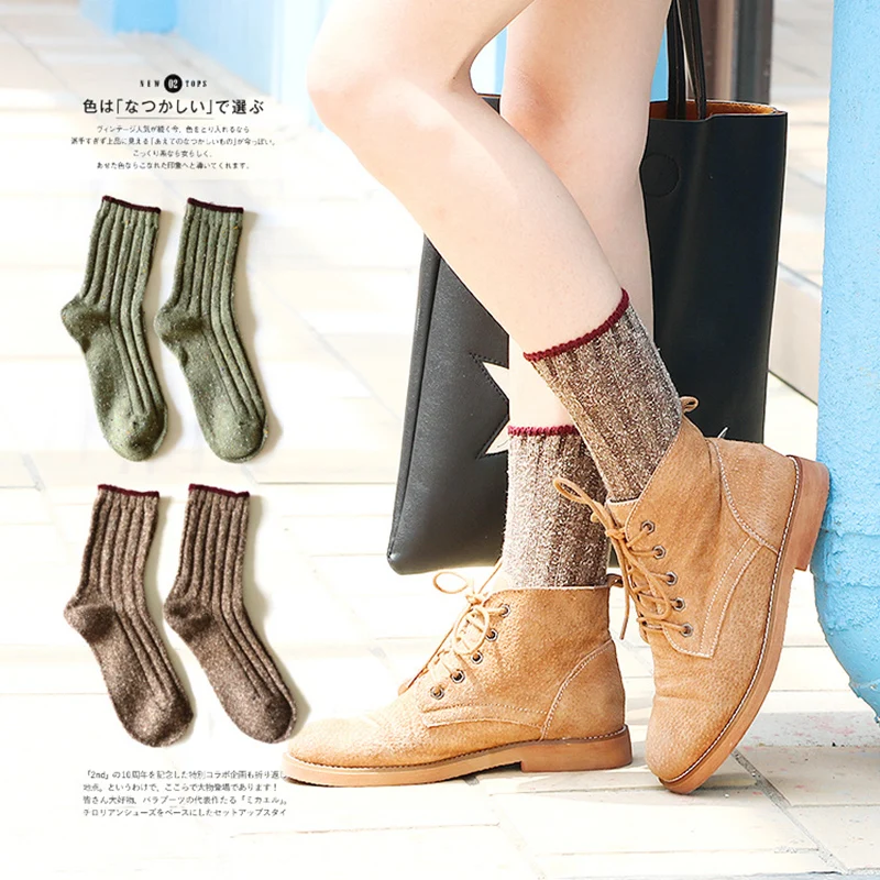Fetoo Winter Women Vintage Patchwork Stripe Crew Socks Japanese Female Ladies Retro Colorful Warm Thermal Knitting Sock Warm
Fetoo Winter Women Vintage Patchwork Stripe Crew Socks Japanese Female Ladies Retro Colorful Warm Thermal Knitting Sock Warm
