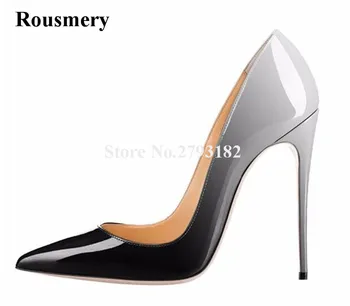 Women Classical Style Pointed Toe Patent Leather Gradient Stiletto Heel Pumps Patchwork Thin High Heels Formal Dress Shoes
Women Classical Style Pointed Toe Patent Leather Gradient Stiletto Heel Pumps Patchwork Thin High Heels Formal Dress Shoes