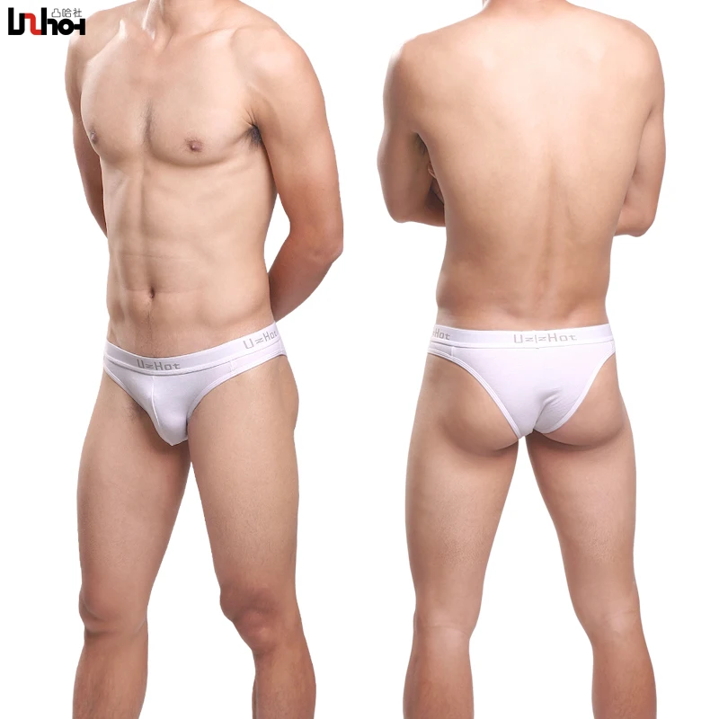 

UzHot breathable U convex bag narrow hips bright cotton men's briefs underwear DAN13013A