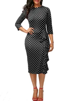 Summer Dress Women Long Sleeve Polka Dot Bodycon Knee Length Dresses Slim Skinny Club Party Dress Female Vestidos
Summer Dress Women Long Sleeve Polka Dot Bodycon Knee Length Dresses Slim Skinny Club Party Dress Female Vestidos