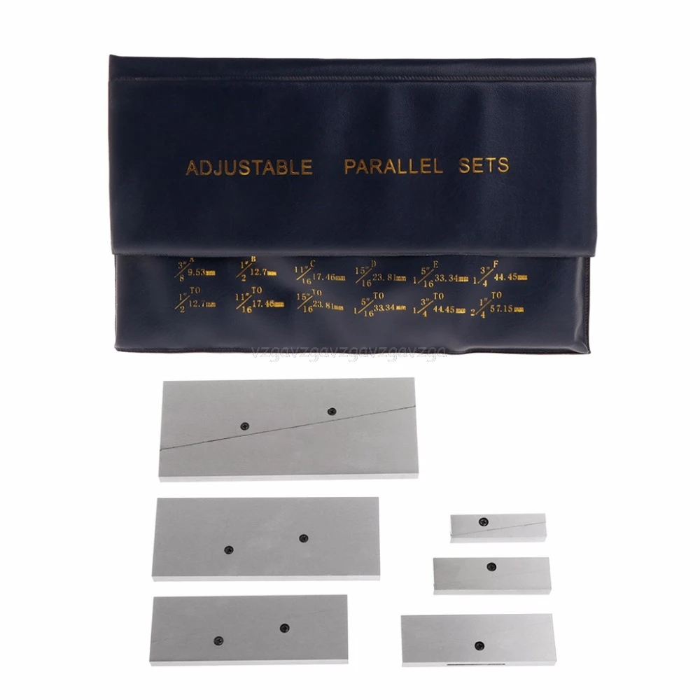 Adjustable Parallel Sets Precision Steel Tools 6Pc 3/8'' - 2-1/4'' For layout, inspection, stop work, set-up N23 dropship
Adjustable Parallel Sets Precision Steel Tools 6Pc 3/8'' - 2-1/4'' For layout, inspection, stop work, set-up N23 dropship
