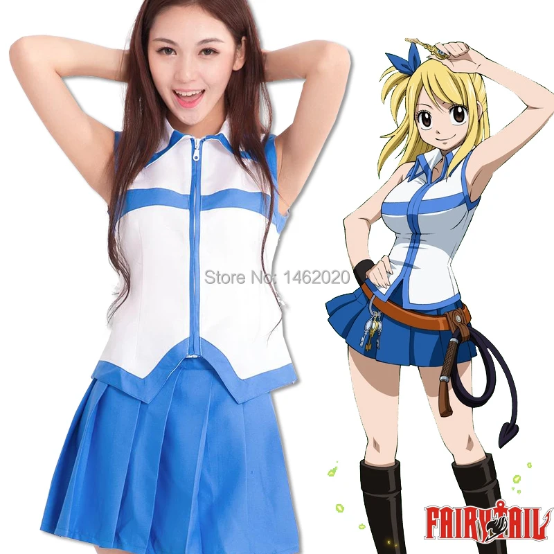Anime Fairy Tail Cosplay Women Girl School Uniforms Fantasia Lucy Heartfilia Costume (Shirt + Pleated skirt )
Anime Fairy Tail Cosplay Women Girl School Uniforms Fantasia Lucy Heartfilia Costume (Shirt + Pleated skirt )