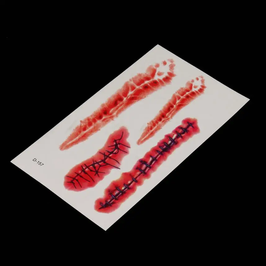 Halloween Removable 3D Scary Zombie Tattoo Costume MakeUp Blood Injury Wound Car Styling Aug 7
Halloween Removable 3D Scary Zombie Tattoo Costume MakeUp Blood Injury Wound Car Styling Aug 7