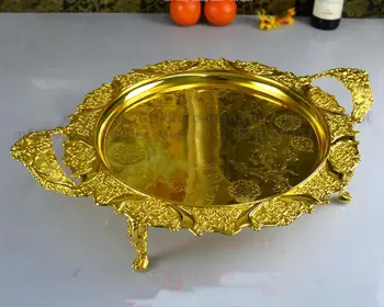 42cm large round silver zinc alloy metal tray for cake fruit pastry dried foods bread with handle carved embossed tableware 580B
42cm large round silver zinc alloy metal tray for cake fruit pastry dried foods bread with handle carved embossed tableware 580B