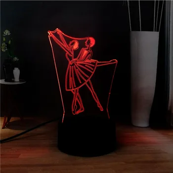 New 3D Art Series Double Ballet LED 7 Color Change Dancer Acrylic RGB DEC Illusion Mood PCS Night Desk Light Kids Holiday Gift
New 3D Art Series Double Ballet LED 7 Color Change Dancer Acrylic RGB DEC Illusion Mood PCS Night Desk Light Kids Holiday Gift