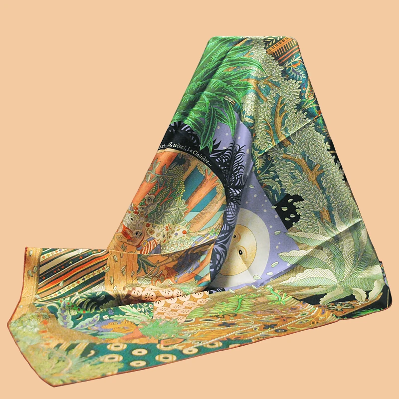 HuaJun 2 Store|| Autumn and winter replenishment "Acte III, Scene I, La Clairiere" 90 silk square scarf Twill inkjet scarf
HuaJun 2 Store|| Autumn and winter replenishment "Acte III, Scene I, La Clairiere" 90 silk square scarf Twill inkjet scarf