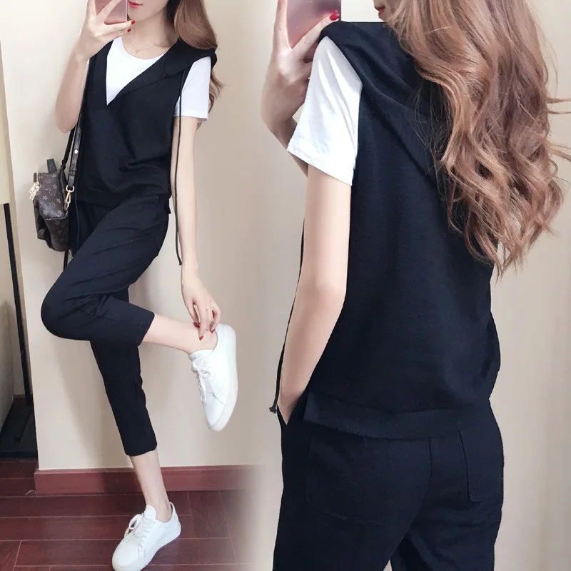 Summer and spring autumn new Fashion women suit women's tracksuits casual set with a hood fleece sweatshirt three pieces set
Summer and spring autumn new Fashion women suit women's tracksuits casual set with a hood fleece sweatshirt three pieces set