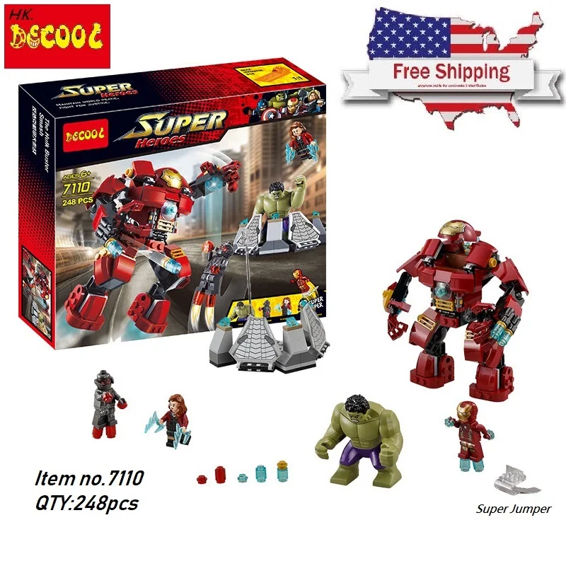 Decool legoing Marvel Hulkbuster SuperHeroes 7110 248pcs 76031 Avengers for minifigure Building Blocks Bricks Toys Gift
Decool legoing Marvel Hulkbuster SuperHeroes 7110 248pcs 76031 Avengers for minifigure Building Blocks Bricks Toys Gift