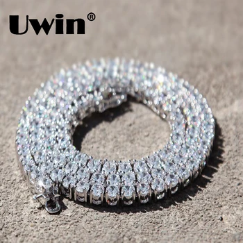 Uwin 1 Row 5mm CZ Tennis Chains Full Iced Out Zirconia Luxury Necklace 18" To 24" Fashion Hiphop Choker Necklaces Gold Jewelry
Uwin 1 Row 5mm CZ Tennis Chains Full Iced Out Zirconia Luxury Necklace 18" To 24" Fashion Hiphop Choker Necklaces Gold Jewelry