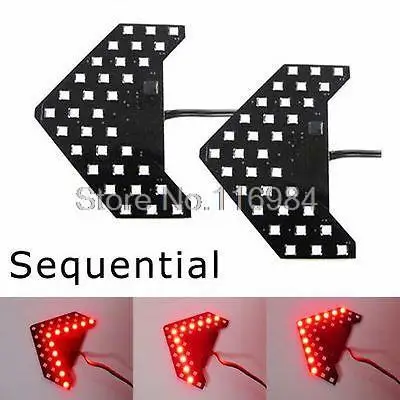 2 шт. х Красный 27-SMD последовательного стрелка Панель автомобиля указатель поворота бокового зеркала мигалки флэш светильник
2 шт. х Красный 27-SMD последовательного стрелка Панель автомобиля указатель поворота бокового зеркала мигалки флэш светильник