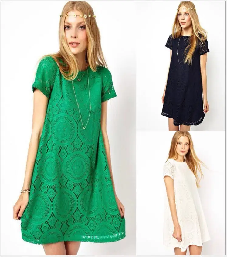 Women's Dress Summer Kaleidoscope Style Loose Short-sleeved Hook Flower Hollow Lace Dress Mini Dress Vestidos De Verao HA22
Women's Dress Summer Kaleidoscope Style Loose Short-sleeved Hook Flower Hollow Lace Dress Mini Dress Vestidos De Verao HA22