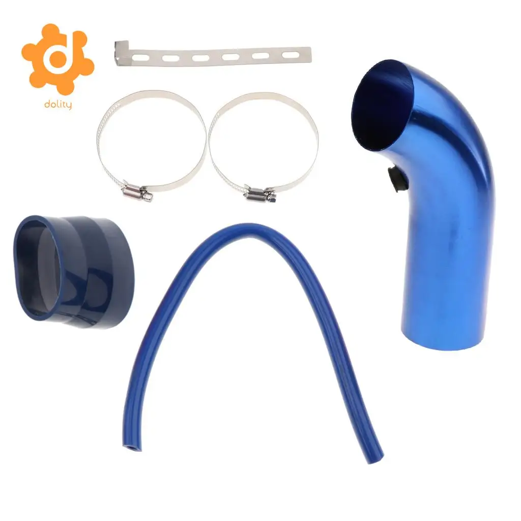 7.5cm/2.95'' Car Cold Air Intake Pipe Induction Kit Hose Tube System Red/Blue/Sliver