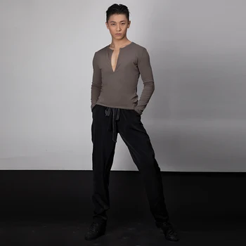 2019 Latin Dance Top Men Performance Competition Dance Wear Shirt Tango Salsa Cha Cha V-neck Ballroom Dancing Tops DQS1112
2019 Latin Dance Top Men Performance Competition Dance Wear Shirt Tango Salsa Cha Cha V-neck Ballroom Dancing Tops DQS1112
