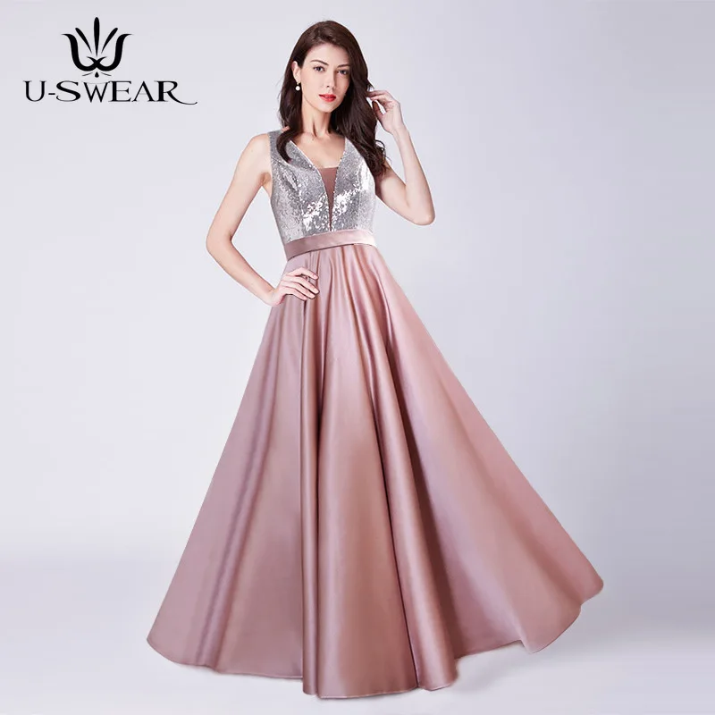 U-SWEAR Hot Sale Sexy Deep V-Neck Sleeveless Backless Evening Party Prom Formal Gowns Long Sequin Dress Vestidos Robe De Soiree
U-SWEAR Hot Sale Sexy Deep V-Neck Sleeveless Backless Evening Party Prom Formal Gowns Long Sequin Dress Vestidos Robe De Soiree