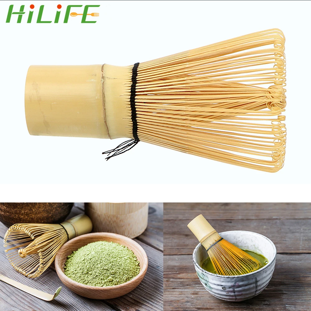 HILIFE 100 Matcha Green Tea Powder Whisk Brush Teaware Tool Japanese Ceremony Bamboo Chasen Kitchen Accessories |