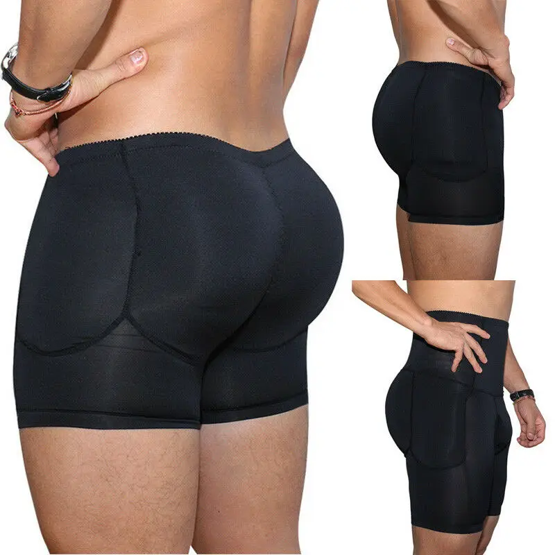 

2019 Mens Butt and Hip Enhancer Booty Padded Underwear Panties Body Shaper Butt Lifter Panty Stomach Molded Shapewear Boxers
