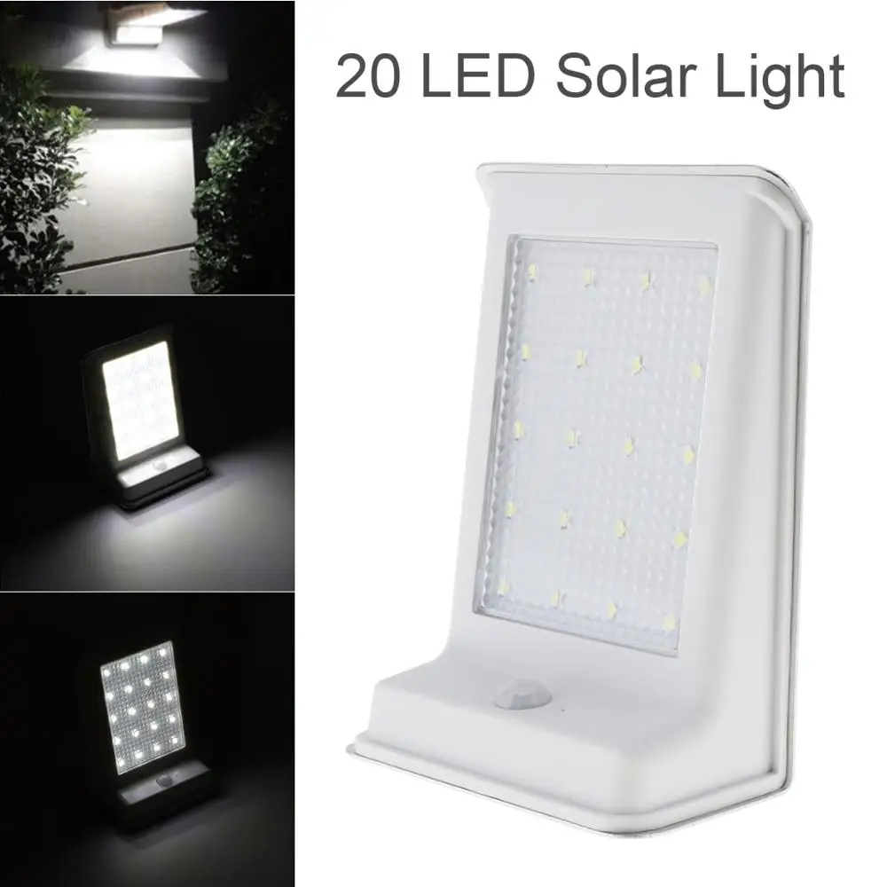 Waterproof Durable 20 LED Solar Power Outdoor Security Light Lamp PIR Motion Sensor Outdoor Garden Yard Wall LED Light Lamps
Waterproof Durable 20 LED Solar Power Outdoor Security Light Lamp PIR Motion Sensor Outdoor Garden Yard Wall LED Light Lamps
