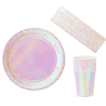 Rainbow Film Disposable Tableware Set Plate Cup Straw Happy Birthday Party Decoration For Kids Baby Shower Party Supplies PT74
Rainbow Film Disposable Tableware Set Plate Cup Straw Happy Birthday Party Decoration For Kids Baby Shower Party Supplies PT74
