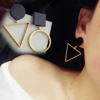 2019 new geometric triangle circle femininity long asymmetrical earrings wholesale
2019 new geometric triangle circle femininity long asymmetrical earrings wholesale