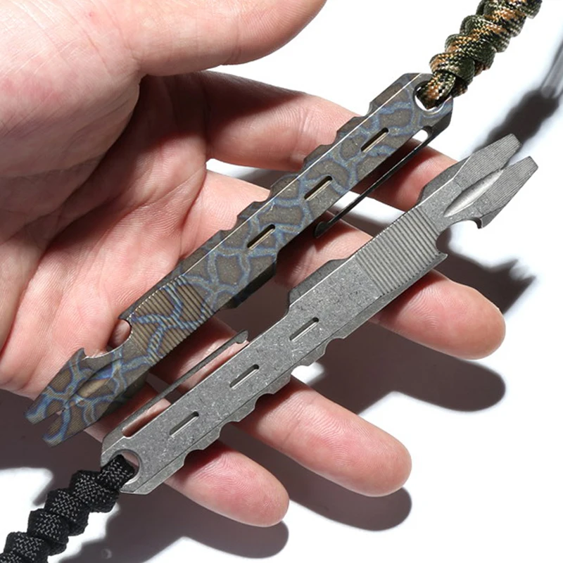 New Style Flame Titanium Alloy Crowbar Outdoor Survival EDC Tool Titanium Screwdriver Bottle Opener With Clip
New Style Flame Titanium Alloy Crowbar Outdoor Survival EDC Tool Titanium Screwdriver Bottle Opener With Clip