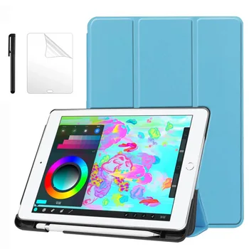 Smart Protective Case With Apple Pencil Holder For iPad 9.7 inch 2017 2018 Cover For iPad Air 1 2 9.7 inch Tablet Case+film+pen
Smart Protective Case With Apple Pencil Holder For iPad 9.7 inch 2017 2018 Cover For iPad Air 1 2 9.7 inch Tablet Case+film+pen