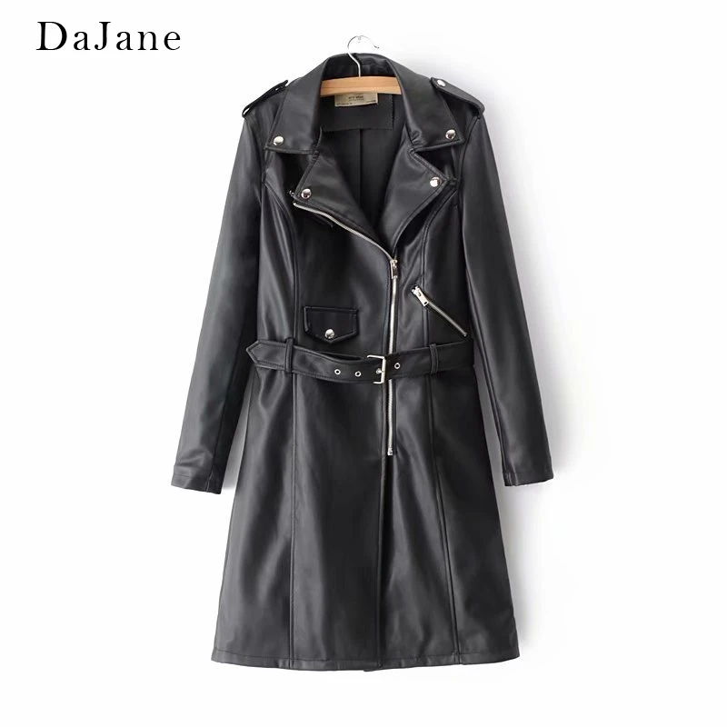 Autumn Winter New women's PU Leather Locomotive Jacket long-sleeved Cardigan Windbreaker Manufacturers Long Leather Jacket Women
Autumn Winter New women's PU Leather Locomotive Jacket long-sleeved Cardigan Windbreaker Manufacturers Long Leather Jacket Women