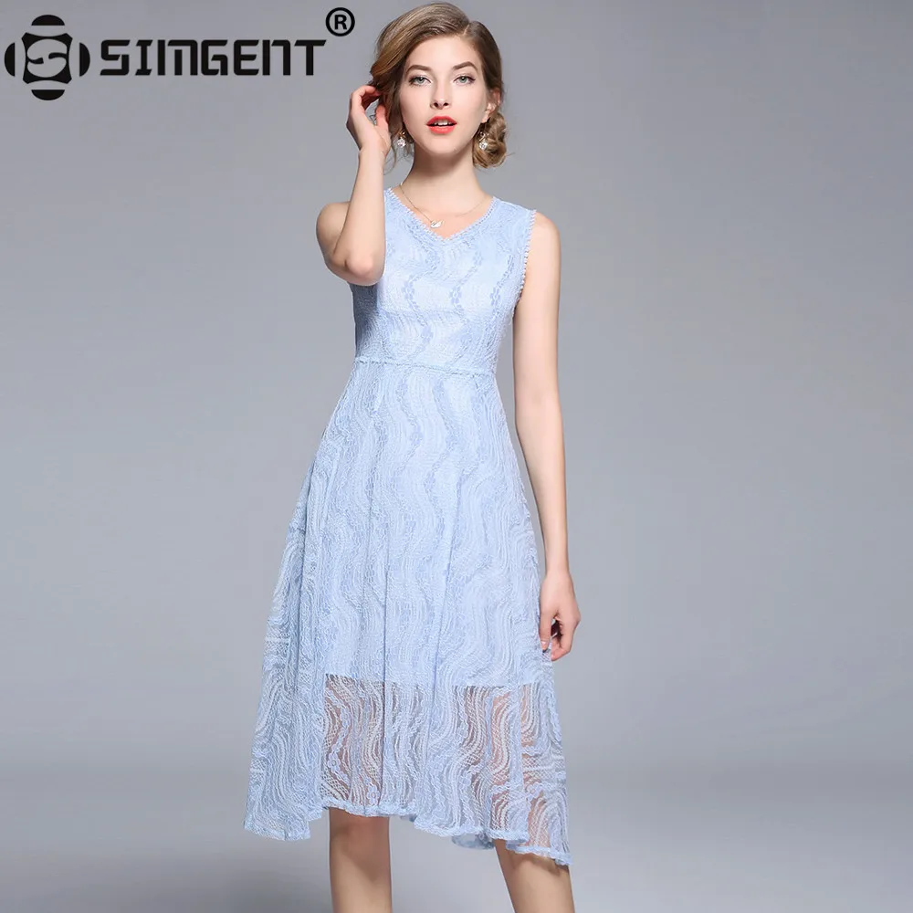 Simgent Summer Lace Dress Sleeveless Work Casual Slim V-neck Sexy Hollow Out Dresses Women A-line Elegant Vestidos Jurk SG87191
Simgent Summer Lace Dress Sleeveless Work Casual Slim V-neck Sexy Hollow Out Dresses Women A-line Elegant Vestidos Jurk SG87191
