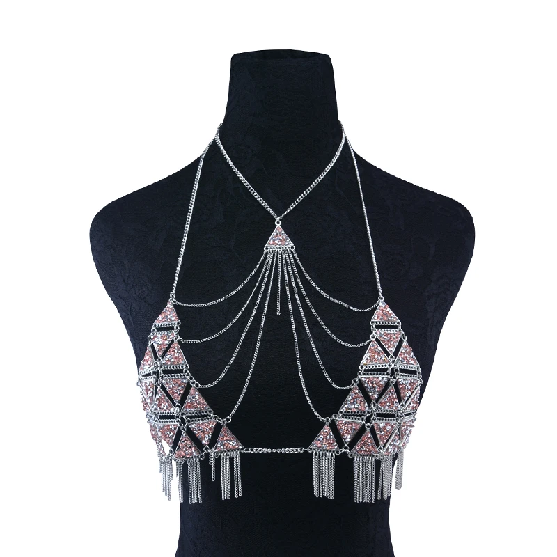 Bohemia Luxury Crystal Tassel Neccklace Body Chain Women and Girls Sexy Beach/Party Bra Bikini Chest Chain Jewelry
Bohemia Luxury Crystal Tassel Neccklace Body Chain Women and Girls Sexy Beach/Party Bra Bikini Chest Chain Jewelry
