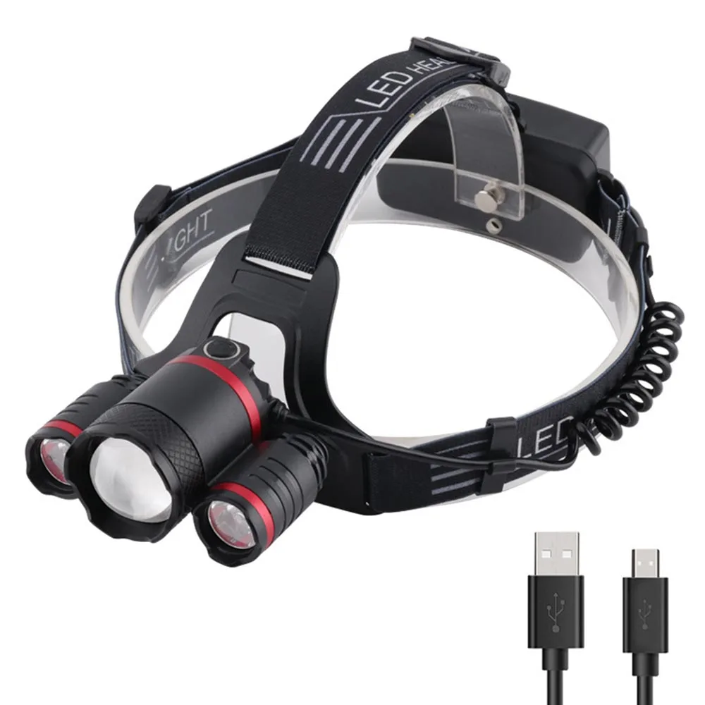 3000LM New Headlights Flahlight T6 XPE LED USB Rechargeable Zoomable Adjustable 18650 Battery lamp outdoor camping fishing Light
3000LM New Headlights Flahlight T6 XPE LED USB Rechargeable Zoomable Adjustable 18650 Battery lamp outdoor camping fishing Light