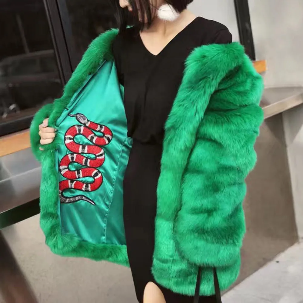 Stylish Snake Embroidery Lined Hairy Shaggy Long Faux Fox Fur Women Long Coat Winter Thick Warm Outerwear Tops femme 3 Colors
Stylish Snake Embroidery Lined Hairy Shaggy Long Faux Fox Fur Women Long Coat Winter Thick Warm Outerwear Tops femme 3 Colors