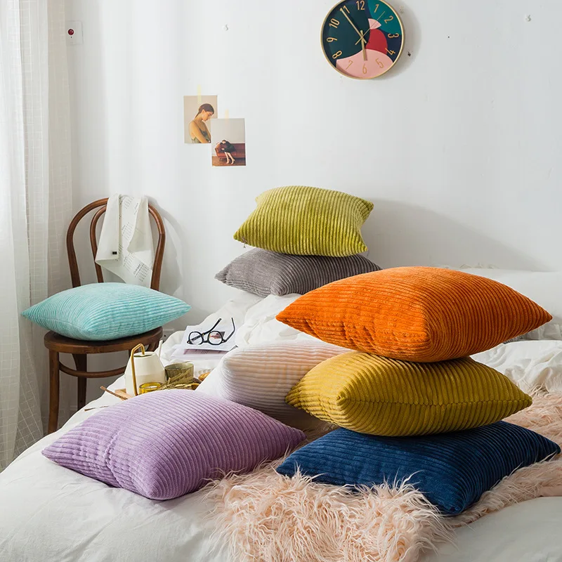 2019 Nordic Cushion Cover Super-Soft Decor Striped Velvet Corduroy Decoration Pillow For Hom Sofa Decorative Pillows Size S/M/L
2019 Nordic Cushion Cover Super-Soft Decor Striped Velvet Corduroy Decoration Pillow For Hom Sofa Decorative Pillows Size S/M/L