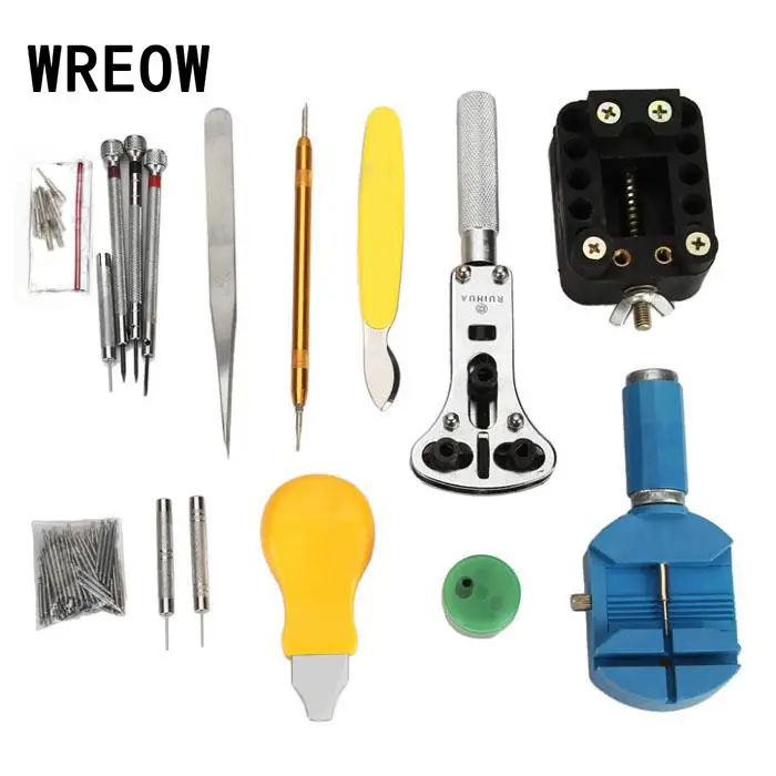 36pcs Professional Watch Repair Tool Kit Watchmaker Case Opener Link Remover Set W/108 PCS Watch Strap Spring Bar Pins Set New
36pcs Professional Watch Repair Tool Kit Watchmaker Case Opener Link Remover Set W/108 PCS Watch Strap Spring Bar Pins Set New