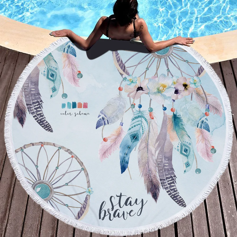 Cilected Beauty Dreamcather Bohemian Tapestry Microfiber Round Beach Towel Blanket For Swimming Tassels Yoga Mat Beach Carpets
Cilected Beauty Dreamcather Bohemian Tapestry Microfiber Round Beach Towel Blanket For Swimming Tassels Yoga Mat Beach Carpets