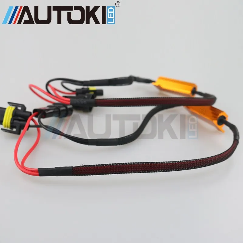 Free-Shipping-2pcs-H11-LED-Light-Fog-Xenon-HID-No-Error-Load-Resistor-Wiring-Harness-Adapter (4)