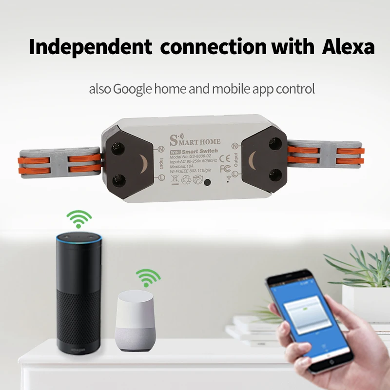 JAGETTE Wifi Smart Switch Wireless Module Universal Relay Compatible with Google Alexa Echo for Smartlife DIY Home Application
JAGETTE Wifi Smart Switch Wireless Module Universal Relay Compatible with Google Alexa Echo for Smartlife DIY Home Application