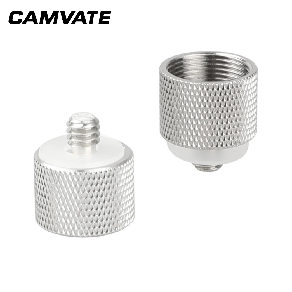 CAMVATE Thread Adapter Microphone Stand 5/8"-27 Female to 1/4"-20 Male for Camera Monitor C1361
CAMVATE Thread Adapter Microphone Stand 5/8"-27 Female to 1/4"-20 Male for Camera Monitor C1361