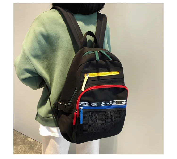 Menghuo 2019 Women Men Canvas Backpacks Large School Bags for Teenager Girls Travel Laptop Backbag Mochila Rucksack Big Capacity_21