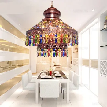 Southeast Asia Thai lighting Bohemian pendant lamps color crystal coffee three heads creative project pendant light ZA626 ZL55
Southeast Asia Thai lighting Bohemian pendant lamps color crystal coffee three heads creative project pendant light ZA626 ZL55