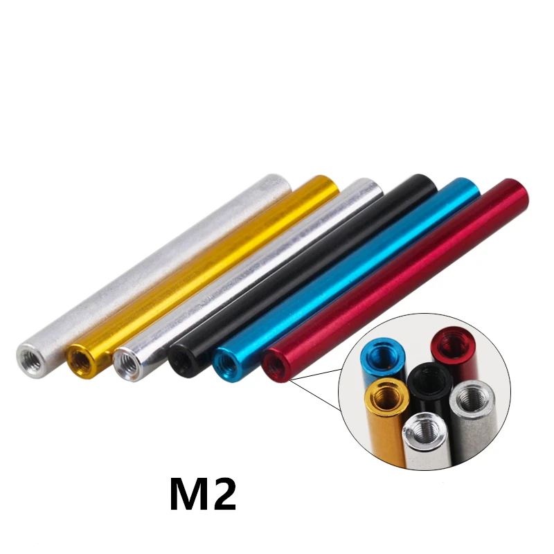 10pcs M2 Aluminum Column M2*6/8/10/12/15/20/25/30/35mm aluminum Round Standoff spacer For RC Parts
10pcs M2 Aluminum Column M2*6/8/10/12/15/20/25/30/35mm aluminum Round Standoff spacer For RC Parts