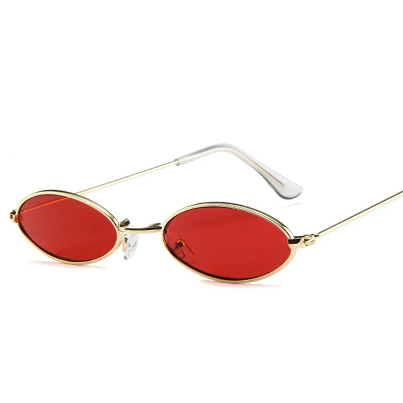Фото Маленькие овальные солнцезащитные очки для мужчин и женщин винтажные маленькие