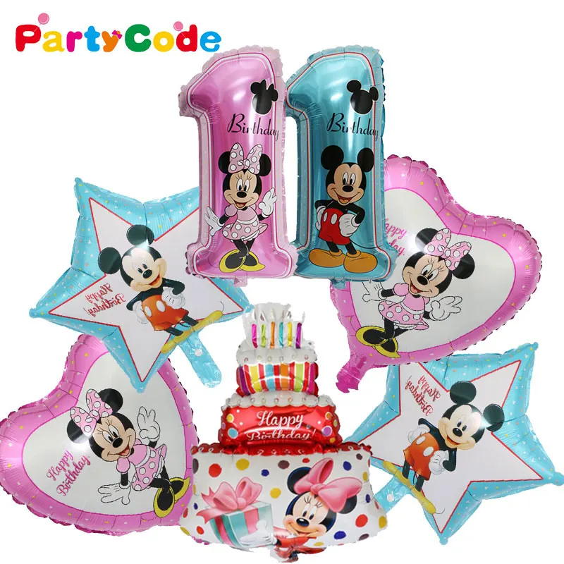 1 Set Mickey Mouse Minnie Foil Balloons Baby Shower Boy & Girl Party Birthday Decor Number 1 Foil Balloons Mini Cake Globos
1 Set Mickey Mouse Minnie Foil Balloons Baby Shower Boy & Girl Party Birthday Decor Number 1 Foil Balloons Mini Cake Globos
