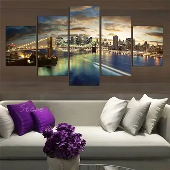Free Shopping 5 Panels High Quality Home Decor Wall Art Painting Of New York At Night Artwork Custom Sale-Modern City Pictures
Free Shopping 5 Panels High Quality Home Decor Wall Art Painting Of New York At Night Artwork Custom Sale-Modern City Pictures